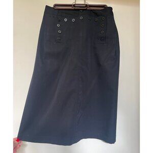 Junya Watanabe Black Button Skirt